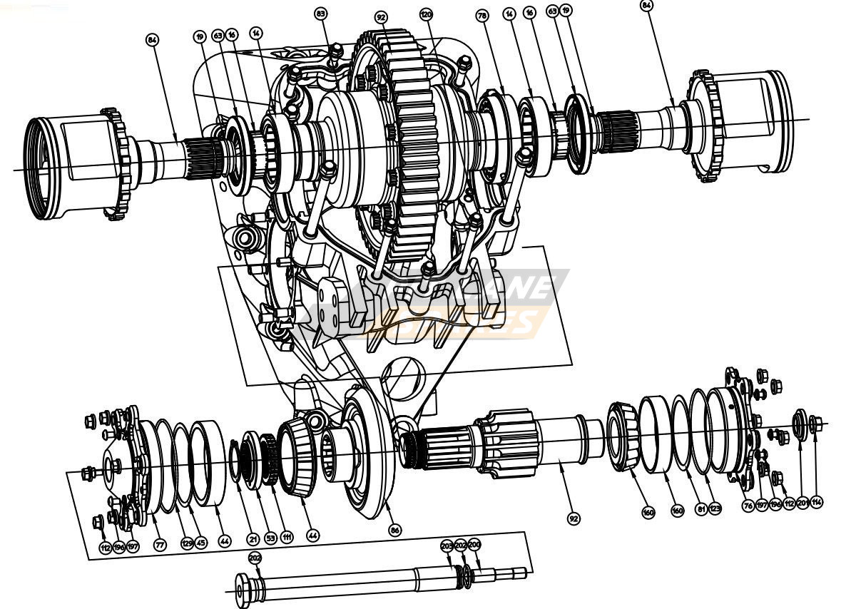 CROSSSHAFT & DIFF ASSY Diagram